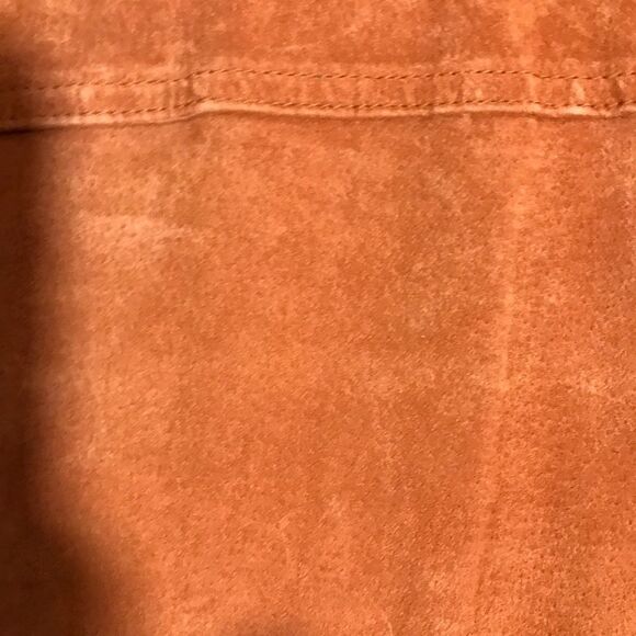 Coldwater Creek Y2K Vtg Suede Orange Jacket Size PXL - Picture 10 of 12